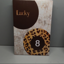 3pcs Framed Cheetah Leopard Bows Lucky 8 Ball Art Poster Aesthetic Girly Room Dopamine Decor Painting Canvas Print Minimalist Preppy Wall Picture For Dorm, Apartment, Modern Home Decoration 16x24 inch