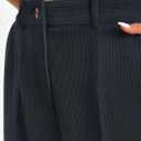 PRETTYGARDEN Women's Pants Dressy Casual 2025 Fall Elastic High Waisted Work Office Corduroy Trouser Slacks with Pockets (Black, L)