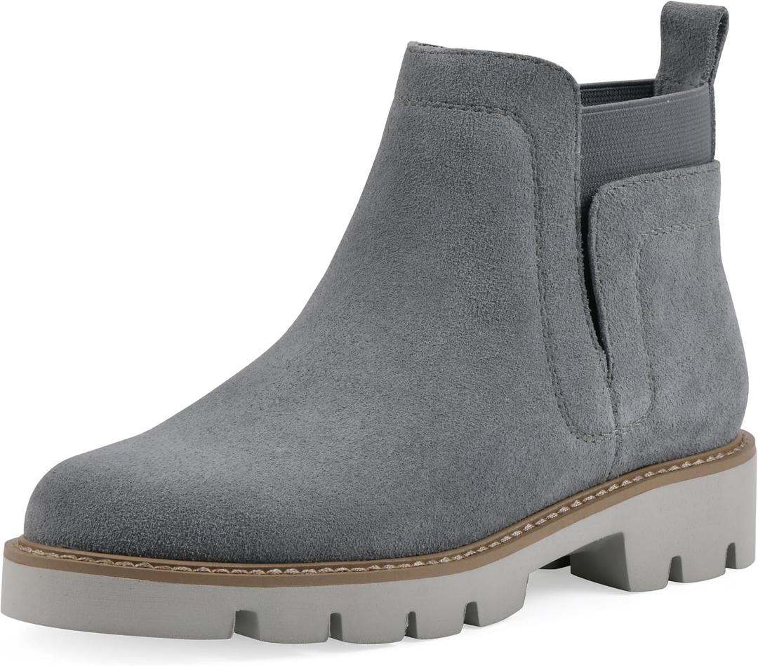 WHITE MOUNTAIN Women's Glassie Lug Sole Chelsea Ankle Boots