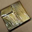 200-Piece Gold Plastic Cutlery Set - Disposable Gold Flatware - 100 Forks, 50 Spoons, 50 Heavy Duty Knives for Party Bulk