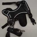 Cat Harness and Leash for Walking Escape Proof Soft Adjustable Cat Leash Breathable Comfortable Vest Easy to Wear Kitten Harness for Outdoor Travel (Black, S (7-12lb))