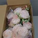 Geosar 24 Bundles Artificial Peonies Flowers Fake Silk Peony Bouquet Faux Peonies Flowers Bulk for Decoration Vase Floral Arrangements Wedding Party Table (Dusty Pink,Dusty Rose)