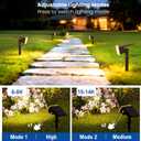 Solar Lights Outdoor Waterproof IP65, Super Bright LED, 3000K 2 Lighting Modes, Solar Powered Yard Garden Solar Spot Lights for Outside Landscape Auto On/Off -4 Pack