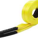KJE Tow Strap with Reinforced Loops 2in x 30ft Vehicle Recovery Rope 10,000 lbs Pound Capacity Recovery Strap yellow2