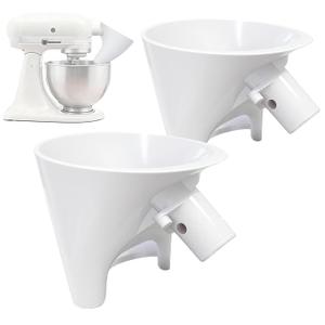 2-PCS - KitchenAid Mixer Flour Funnel, for KitchenAid Artisan KSM150 4.5-5 Quart Tilt-Head Stand Mixer—Spill-Proof, Easy-Pour Funnel