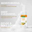 Turmeric Lemon Face Wash with Brush, Vitamin C Foaming Facial Cleanser, Turmeric Soap Lemon Soap Deep Clean with Coconut Oil, Foaming Facial Cleanser for All Skin, 150g/5.07 FL Oz