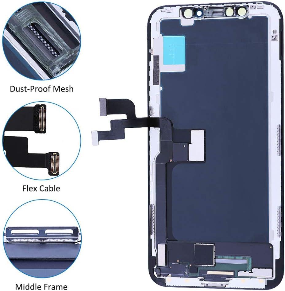 for iPhone X Screen Replacement 5.8 inch, Compatible with iPhone X (Model A1865, A1901, A1902)