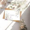 3 x VJQ 24 Floral Thank You Cards with Envelopes, Wildflower Thank You Notes with Envelopes, Assorted Blank Appreciation Cards for Teacher Baby Shower, Bridal Shower, Wedding