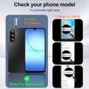 Ezanmull for Samsung Galaxy A17 5G Phone Case Magnetic Shockproof, [Fit for MagSafe] [Glass Screen Protector] Soft-Touch Skin para Frosted Translucent Anti-Fingerprint Cover (Black)