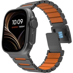 MoKo Titanium Watch Band Compatible with Apple Watch 42/44/45/46/49mm | Compatible with Apple Watch Ultra 3 2 1,S11/10/9/8/7/6/5/4/3/2/1 SE3/SE2/SE, Magnetic Metal Band for Men Women