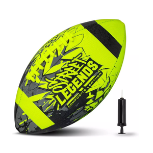 Street Legends Youth Football, Graffiti Printed Composite Leather Size 8 Football- Includes Pump, Made for Training, Practicing, & Recreational Play (Yellow)