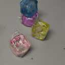 Fidget Toy Stress Cube- 4 Pack Sensory Squeeze Toys, Slow Rising Squishy Cube Filled with Thick Substance and Snowflakes Crafts, Anxiety Stress Relief Calming Tool for Adults and Kids