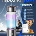 6.0 Upgrade Hydrogen Water BottleNO.1-24-Hour Hydrogen Lock hydrohealth Hydrogen Water0 Chlorine, 0 Ozone-SPE PEM Technique Professional Leak Prevention, Double Hydrogen Content - Silver