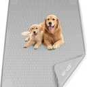 Pee Pads for Dogs, 40" x 28" Extra Large Reusable Dog Silicone Mat for Floor Protector, Washable Non-Slip Dog Training Pads for Potty Training (Light Grey)