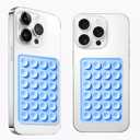 AZXYI Anteel 2 Pack Silicone Suction Phone Case Mount, Silicon Adhesive Suction Cup Phone Mount, Non Slip Sticky Phone Grip for Cellphone, Strong Grip Holder for Selfies and Videos (Sky Blue)