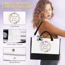 Thank You Gifts for Women, Employee Appreciation Office Gifts for Coworkers, Christmas Gift Baskets for Employees Teacher Nurse Boss Mom Her w/Canvas Tote Bag Acrylic Decor