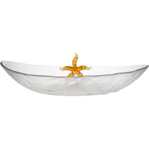 Pavilion Gift Company - Starfish 12" x 5.75" Serving Dish Tray Platter Coastal Nautical Seaside Ocean Beach Boat