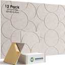12 Pack Sound Proof Foam Panels for WallsSelf-Adhesive Acoustic Panels, 12" X 12" X 0.4" Sound Proof Panels for WallsDoor, Ceiling, Home Office Beige