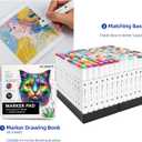 Alcohol Markers 168 Colors - Dual Tip Permanent Markers with Base, Art Drawing Supplies, Color Markers Pens for Adult Kids Gifts, Coloring Painting (168)