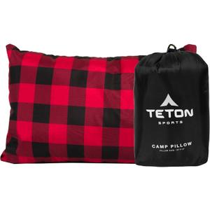 TETON Sports Camp Pillow; Great for Travel, Camping and Backpacking; Washable (Black)