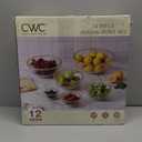 COOK WITH COLOR 12 Pc Glass Mixing Bowl Set with Lids  Borosilicate Glass Nesting Bowls for Cooking, Baking and Meal Prep, Fluted with Gold Rim