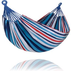 SUNCREAT Hammock Replacement for Stand, Double Hammock Without Stand, Ocean Stripes