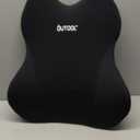 QUTOOL Lumbar Support Pillow for Car, Truck Accessories Travel Essentials, Memory Foam Back Cushion for Driving Seat, Back Pain Relief,Washable Cover, Lower Back Support Fits Most Cars(Black)