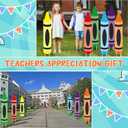 6 Pcs Kindergarten Graduation Decorations Crayon Yard Signs 31.5 Inch Large Preschool Graduation Outdoor Decor Crayon Party Photo Props for Classroom School Congrats Grad Back to School Decor