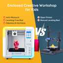 AOSEED 3D Printer for Kids & Beginners, AI-Powered Toy Maker with Leveling-Free Design, 400mm/s Speed, 17+ Design Modules, 8 PLA Filaments, Enclosed Mini 3D Printer for Home & School, X-Maker AI+