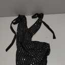 ECHOINE Women V Neck Sleeveless Romper Sequin Backless Shorts Jumpsuit Clubwear, Large