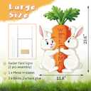 2 x Easter Decorations Outdoor, 23.6 Inch Large Easter Yard Signs, Cute Bunny Carrot Yard Lawn Decorations, Welcome Yard Sign for Spring Home Garden Outdoor Decor