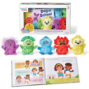 hand2mind Feelings Family Introductory Storybook and Plush Set, Toddler Emotions Books, Calm Down Corner Supplies, Social Emotional Learning, Preschool Classroom Must Haves, Emotions Toys