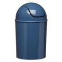 Umbra 1.25 Gallon Mini Waste Can with Removable Swing-Top Lid - Small Garbage Bin for Kitchen, Bathroom, Bedroom, Office - Compact Trash Can Fit Under Tables & Counters - Blue