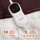 Homemate Electric Heated Blanket Full Size - 72"x84" Heating Blanket Full Size 1/2/4/6/8 Hours Auto-Off 10 Heat Level Over-Heat Protection Soft Flannel Sherpa ETL Certification