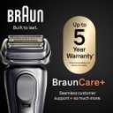 Braun Series 9 PRO+ Electric Shaver, Wet & Dry Razor, Pro SensoAdapt, 6in1 SmartCare Center, 9697CC, Silver