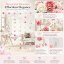 2 x 6 PCS Artificial Flower Garlands Hanging Decorations, Floral Hanging Backdrop Wildflower Banner with Hooks Spring Party Decorations for Wedding Party Birthday Anniversary Arch Decor (White), 1.6 Meters