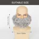 Yan Dream Short Curly Wizard Beard Men Full Fake Beard and Mustache Cosplay Costume Facial Hair