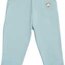 MON CHOU Organic Cotton Baby Pants - 100% Pima Cotton - Lightweight and Breathable Infant Pants for All Seasons (Meadow) 9-12