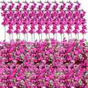 Yuxung 60 Pcs Artificial Faux Bougainvillea Fake Flower Silk Bougainvillea Branches UV Resistant Outdoor Indoor Decoration for Wedding Home Centerpieces Outside Decor (Rose Purple)