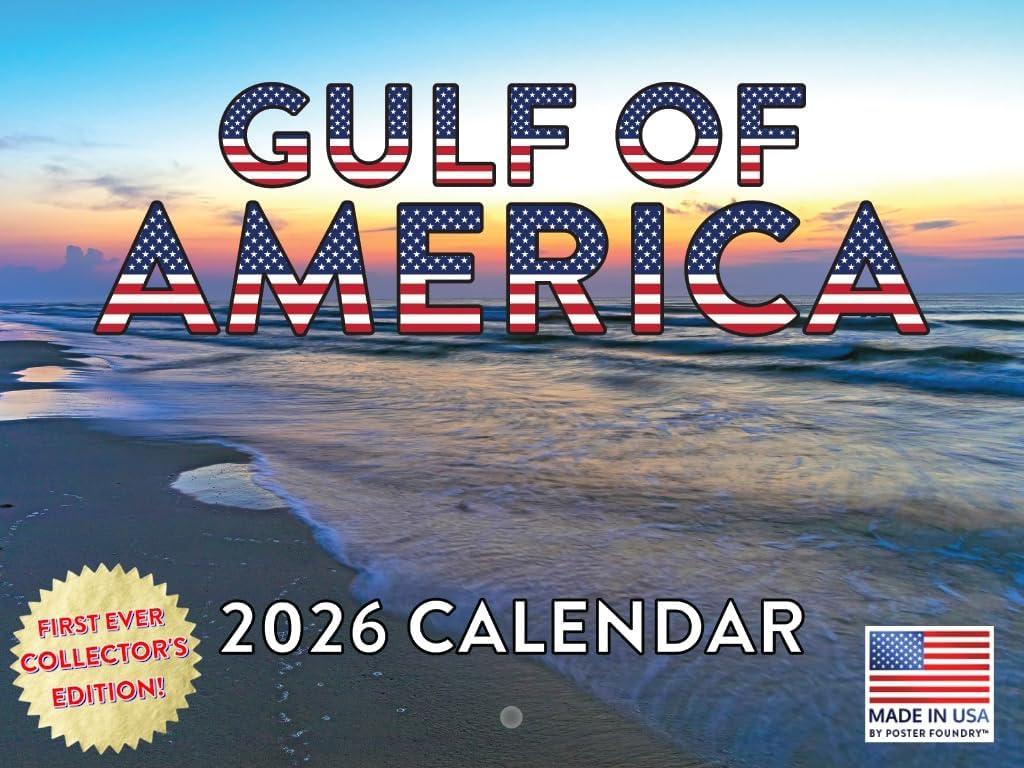 Gulf America Calendar 2026 Monthly Wall Calender 12 Month | American Made In The USA