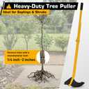 Heavy-Duty Sapling Puller Tool Tree Root Puller Uproots 1/42 Woody Stems with High-Leverage Mechanism, Heavy-Duty Root Removal for Trees, Shrubs, Thorny Vines & Stumps (Yellow)