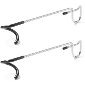 2 PCS Bird Feeder Hanger Hooks, Camping Lantern Hooks, Yard Plant Hangers, Windproof Tree Branch Hook for Wild Bird House Feeder Holder Camping Tent Pole Lamp (Single End Wrap)