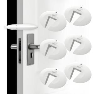 Neobay Door Pinch Guard and Door Slam Stopper, Durable Silicone Door Finger Pinch Guard, Prevents Slamming on Even Heavy Doors, Non-Toxic & Pet Friendly, White, 6 Packs