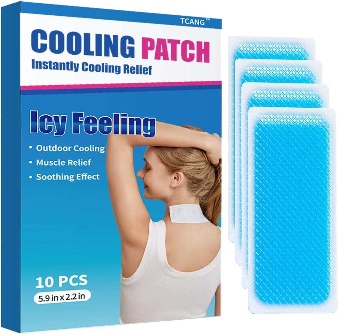 10 Pack Instant Cooling Ice Packs for Outdoor Activities Summer Heat Relief - Large Disposable Cooling Patches for Neck Body, Camping Hiking Sports, Instant Temperature Drop