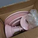 HBlife 3-PCS Pink Cake Stand Set (8"/10"/12" Plate) for 6-10 Inch Cakes, Perfect Dessert Table Display Set, Cupcake&Cake Stands for Party, Wedding, Birthday, Baby Shower, Anniversary (Metal)