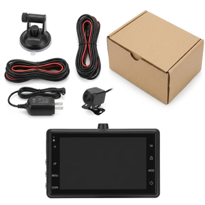 Dash Cam Front and Rear Display Mini Car Camera, G-Sensor Dashcam, Night Vision, 24H Parking Mode, Loop Recording