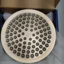 Pressure Shower Head AntiClogging Silicone Nozzles 2.5 GPM Removable Restrictor Easy to Clean Adjustable Replacement easy to install with Plumbers Tape 6 inch Brushed Nickel Finish