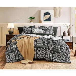 Geniospin Full Comforter Set - 7 Pieces Bed in a Bag, Comfortable Western Bedding Sets for All Seasons, Lightweight Soft Boho Comforter Bed Set with Sheets, Pillowcases & Shams