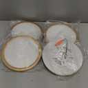 Wembanma 8Inch Low Profile Ceiling Light, 15W 1200LM 5CCT Ultra Thin Surface Mount Light for Wet Location, No Flicker and Dimmable Flush Mount Lighting, 8 Inch 4Pack Gold