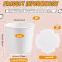 100 PCS 85 oz Disposable Paper Popcorn Buckets with Paper Lids